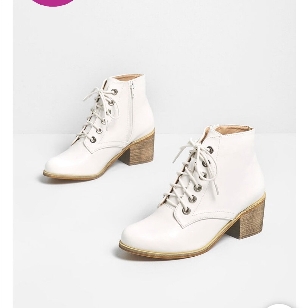 White Laced Boots